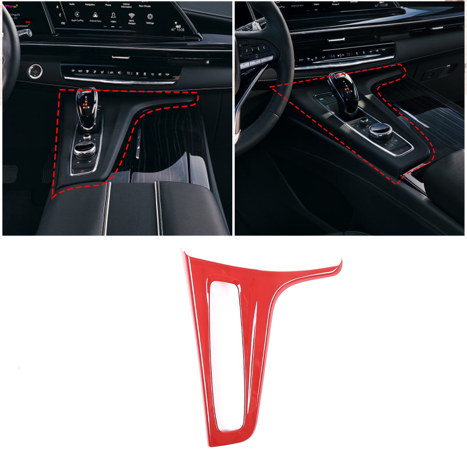 Suitable for Mazda CX-5 2017-2021 bright red front bumper grille emblem frame decoration 1P- v
