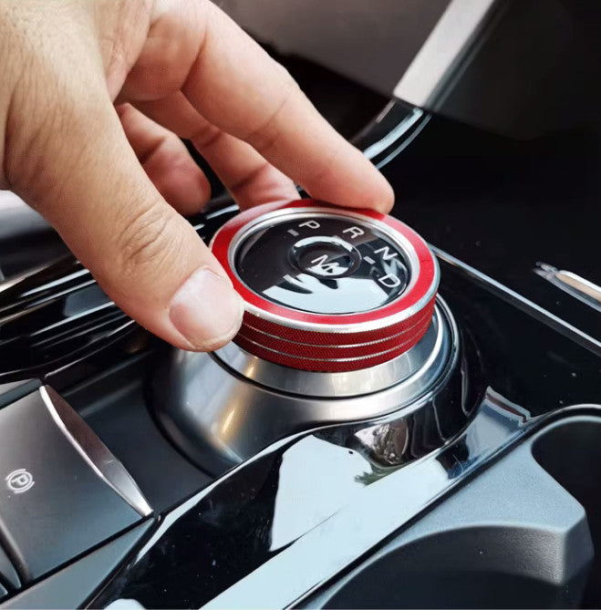 Alloy Red Gear Shift Box Adjust Knobs Ring Cover for Explorer 2020-2024 v