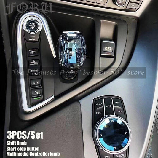 Crystal Gear Shift Knob Handles for BMW 8 Series G14 G15 G16 2019 2020 2021 3PCS