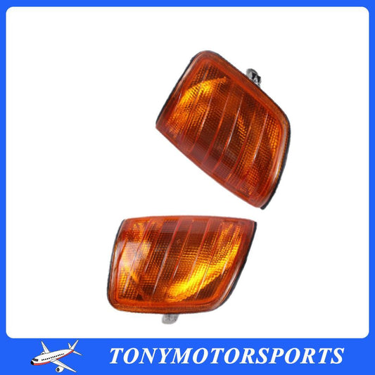 Pair Left+Right Amber Lens Corner Lamp Turn Signal Light for Mercedes W124 E420 Q