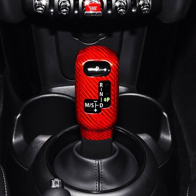 Real Carbon Fiber Car Gear Shift Knob Cover Trim Fit for Mini Cooper F60 2017-22 Q