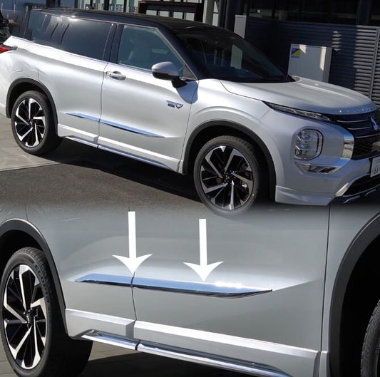 Chrome Steel Body Side Molding Trim For 2024 for Mitsubishi Outlander Accessories