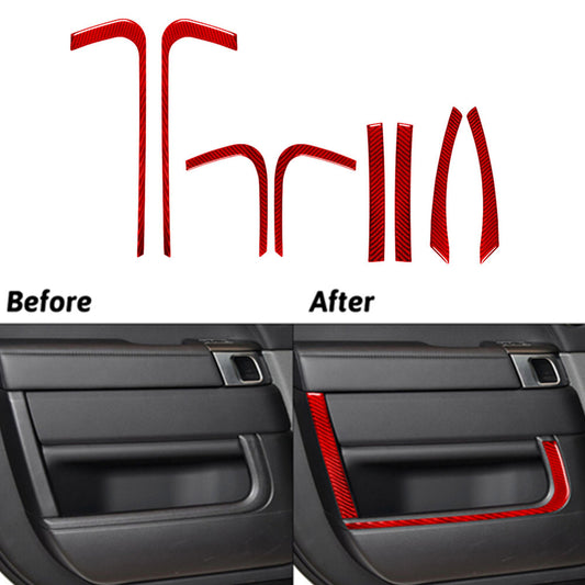Rear for Seat Water Cup Holder Trim Cover Carbon Fiber for VW Touareg 2011-2018 v