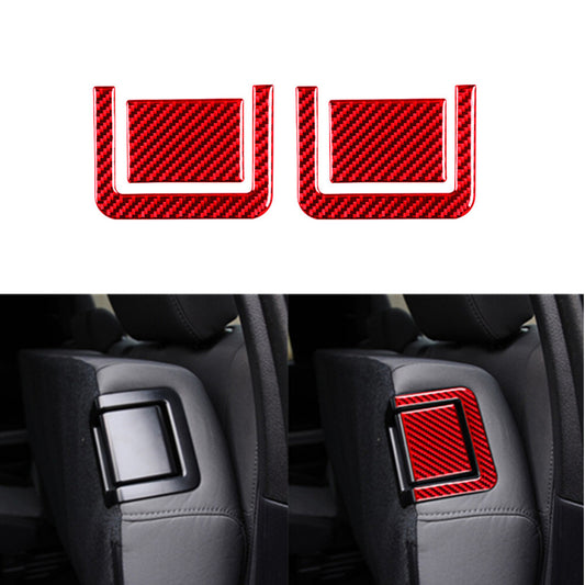 Red Carbon Fiber Headlight Control Type B Cover Trim For M-class v