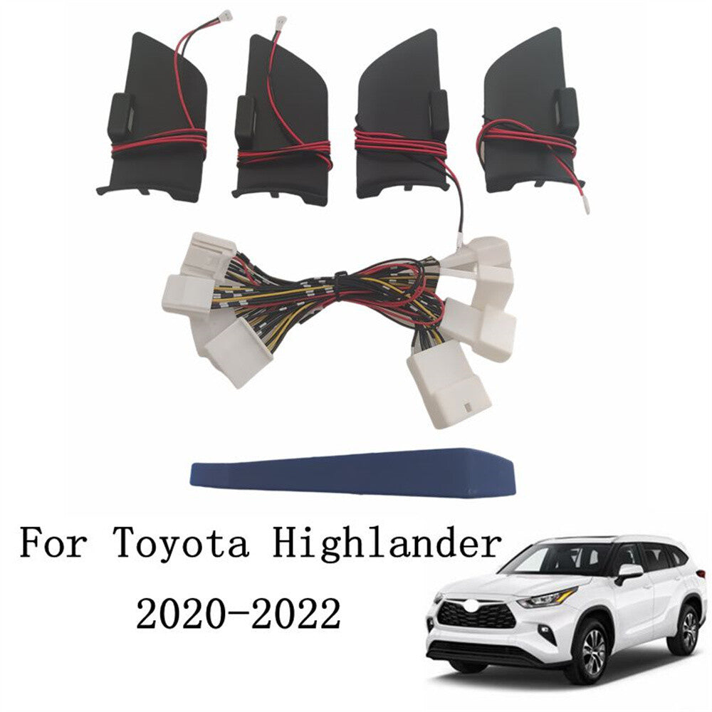 4x Blue Inner Door Bowl Handle Ambient Light for Toyota Highlander 2020-2022 Q
