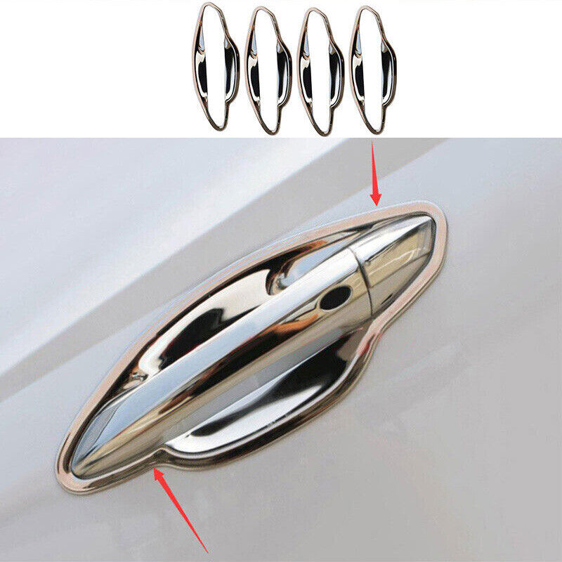 for Hyundai for Tucson 2022-2023 Titanium Chrome Exterior Outside Door Bowl Cover 4X