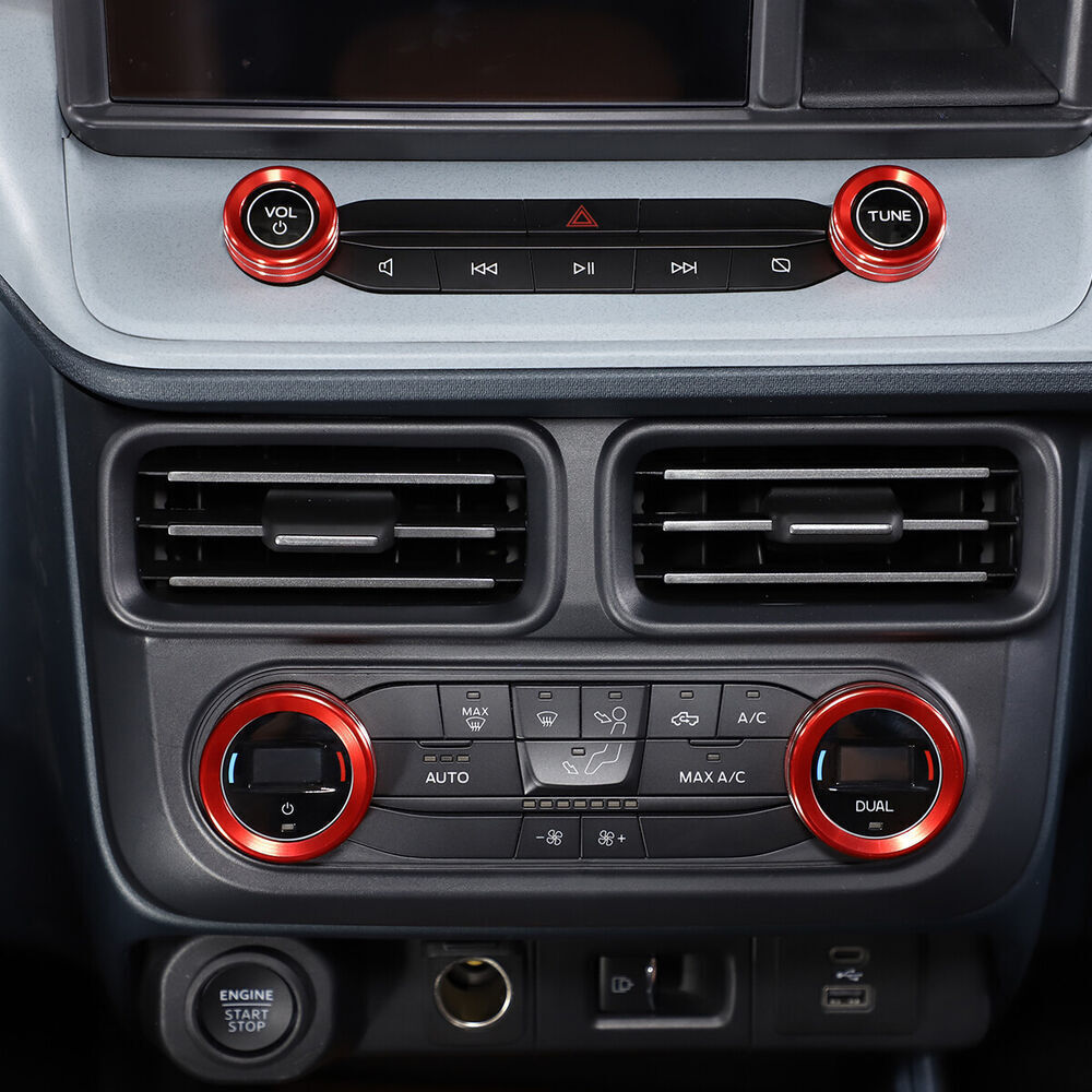 AC Air Condition Headlight Radio Switch Knob TrimRing for Ford Maverick 2021-23