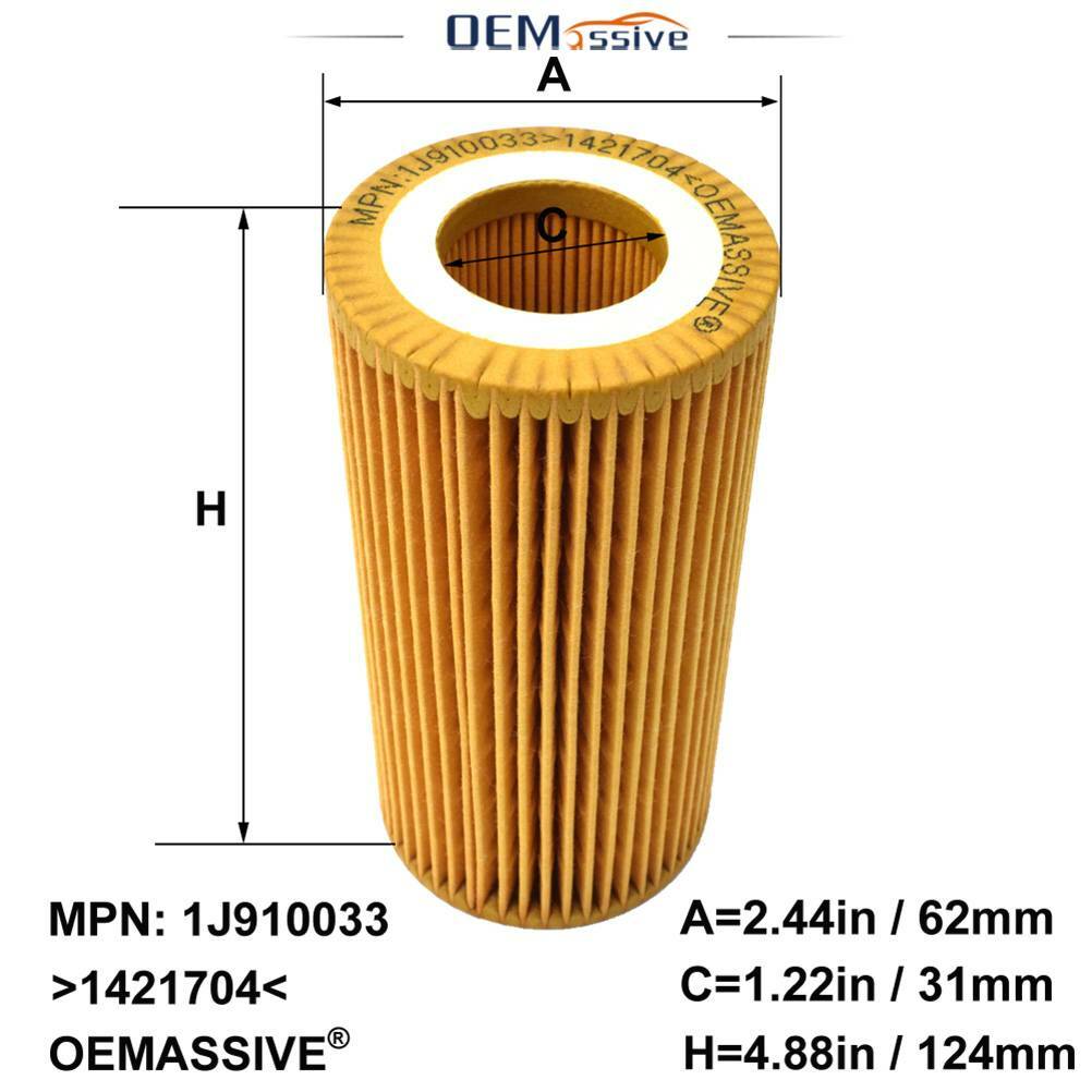 Oil Filter for Volvo V70 XC60 XC70 XC90 C30 S40 S60 S80 V40 V50 2.4 2.5 D5 T5 Q