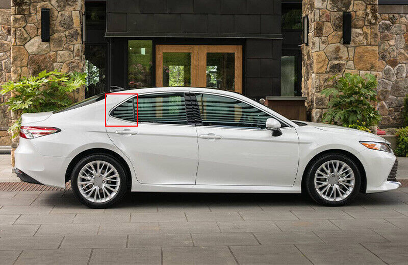 Gloss Black Rear Side Window Louver Cover for Toyota for Camry 2018-2022