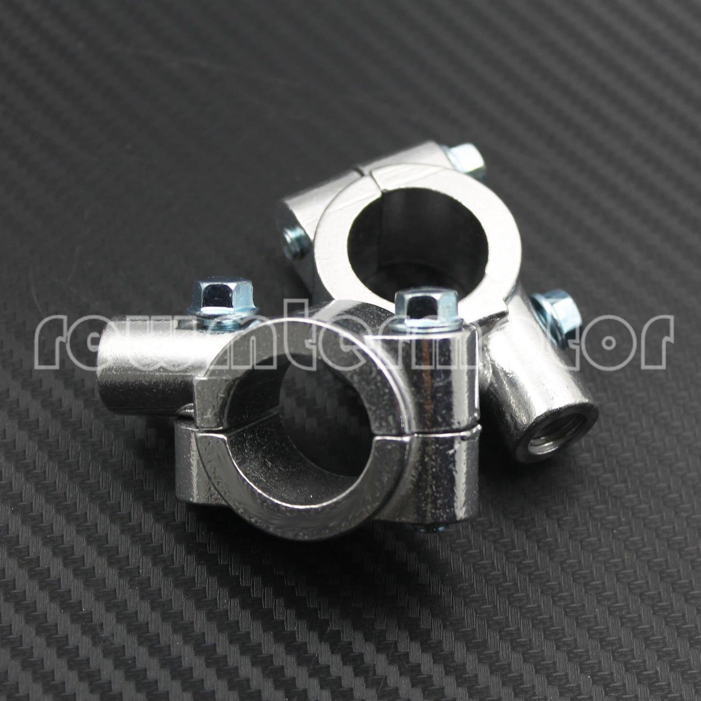 8mm Motorcycle Handlebar Mirrors Mirror Bracket Clamp Mount Brackets Silver Q