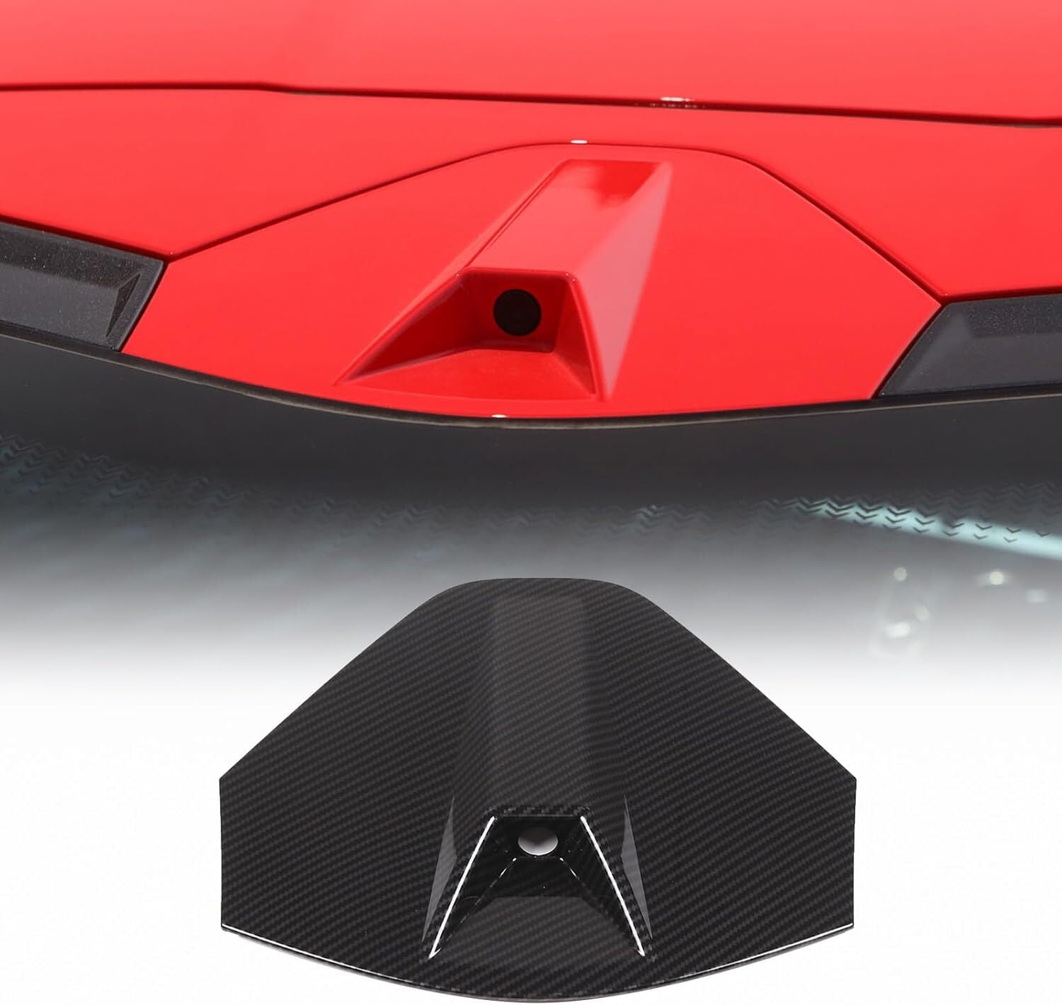 Carbon Fiber ABS Rear Tail Camera Trim for Chevrolet for Corvette C8 Z06 Z51 2020-24