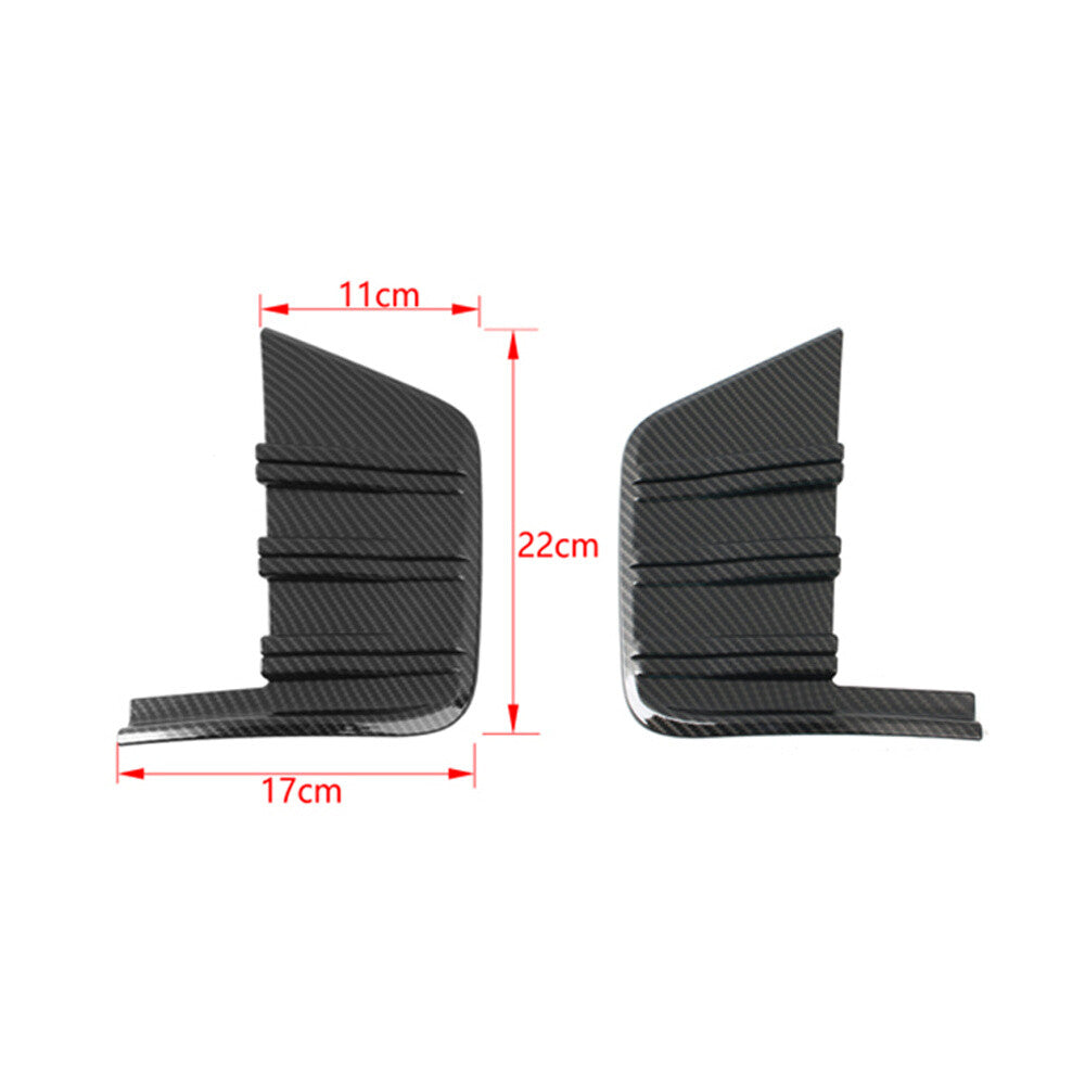 for Chevrolet Silverado 1500 2019+ Front Bumper Side Panel Trim ABS Carbon Fiber
