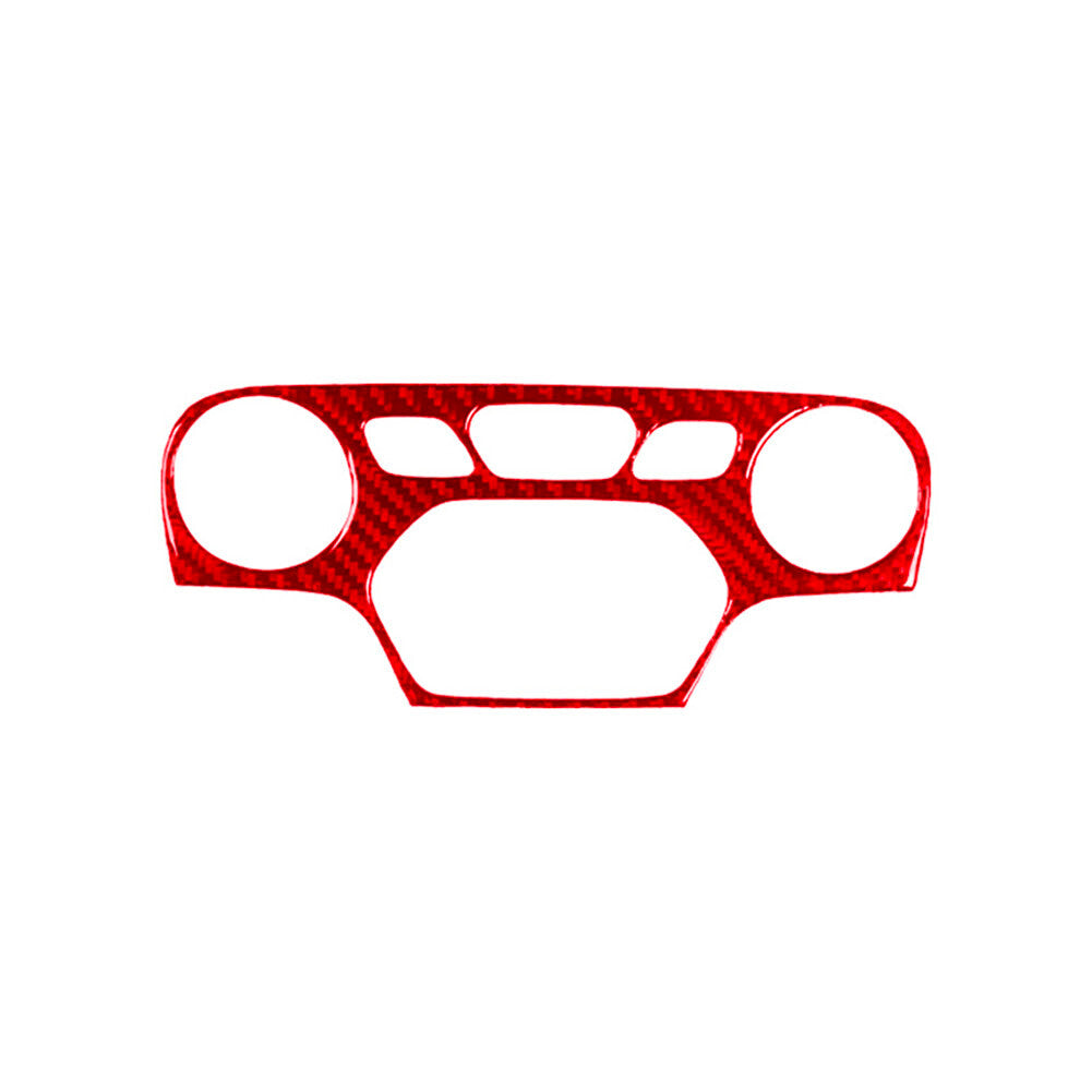 Red carbon fiber interior climate control cover trim for Chrysler 200 2015-2017