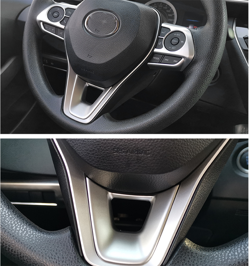 for Toyota for Corolla 2019-2022 Matte Interior Steering Wheel Button Cover Trim