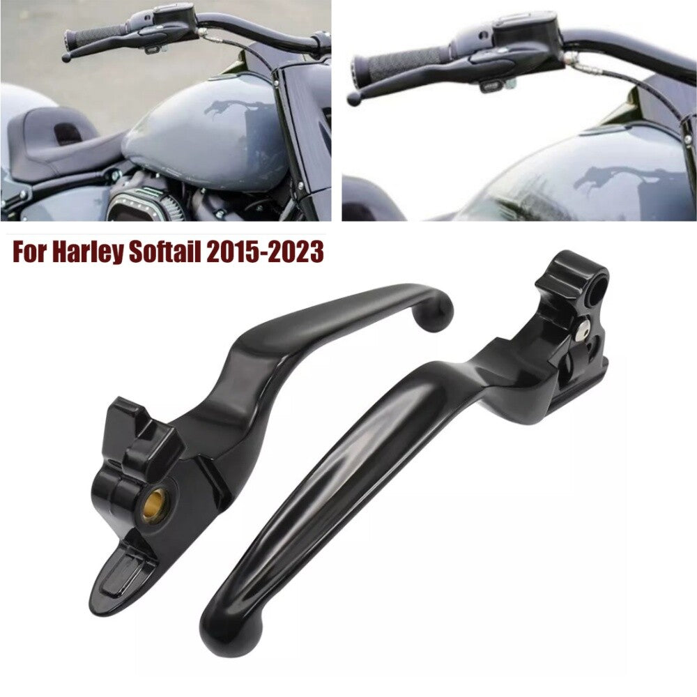 Black hand lever clutch brake lever for Harley Softail Low Rider Street Bob 15-23- n