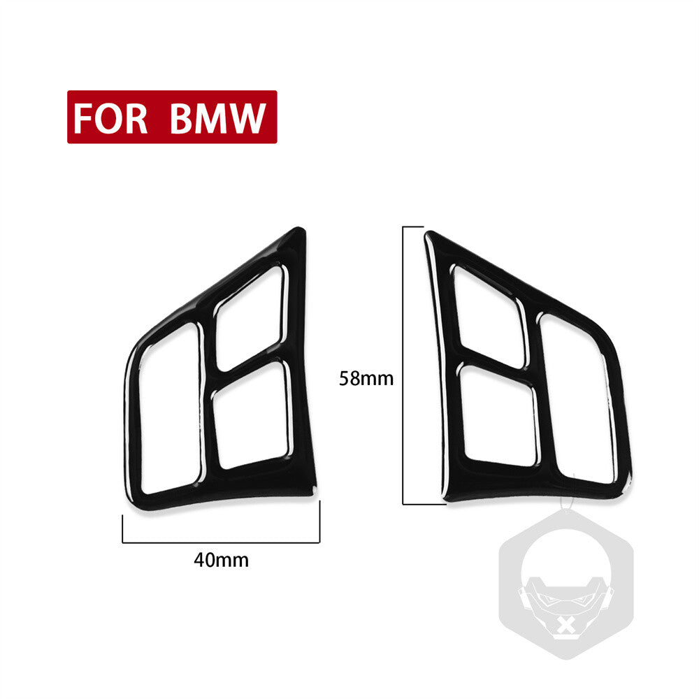 Black Interior Steering Wheel Button Cover Trim for BMW 3 Series E90 E92 2005-12