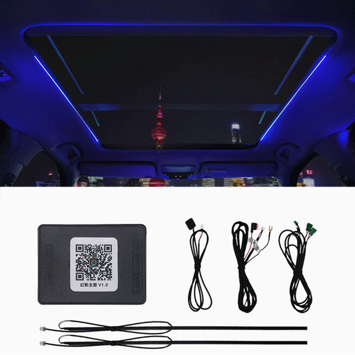 Car Sunroof LED Light Atmosphere Ambient Bright Lamp Interior Accessories Q
