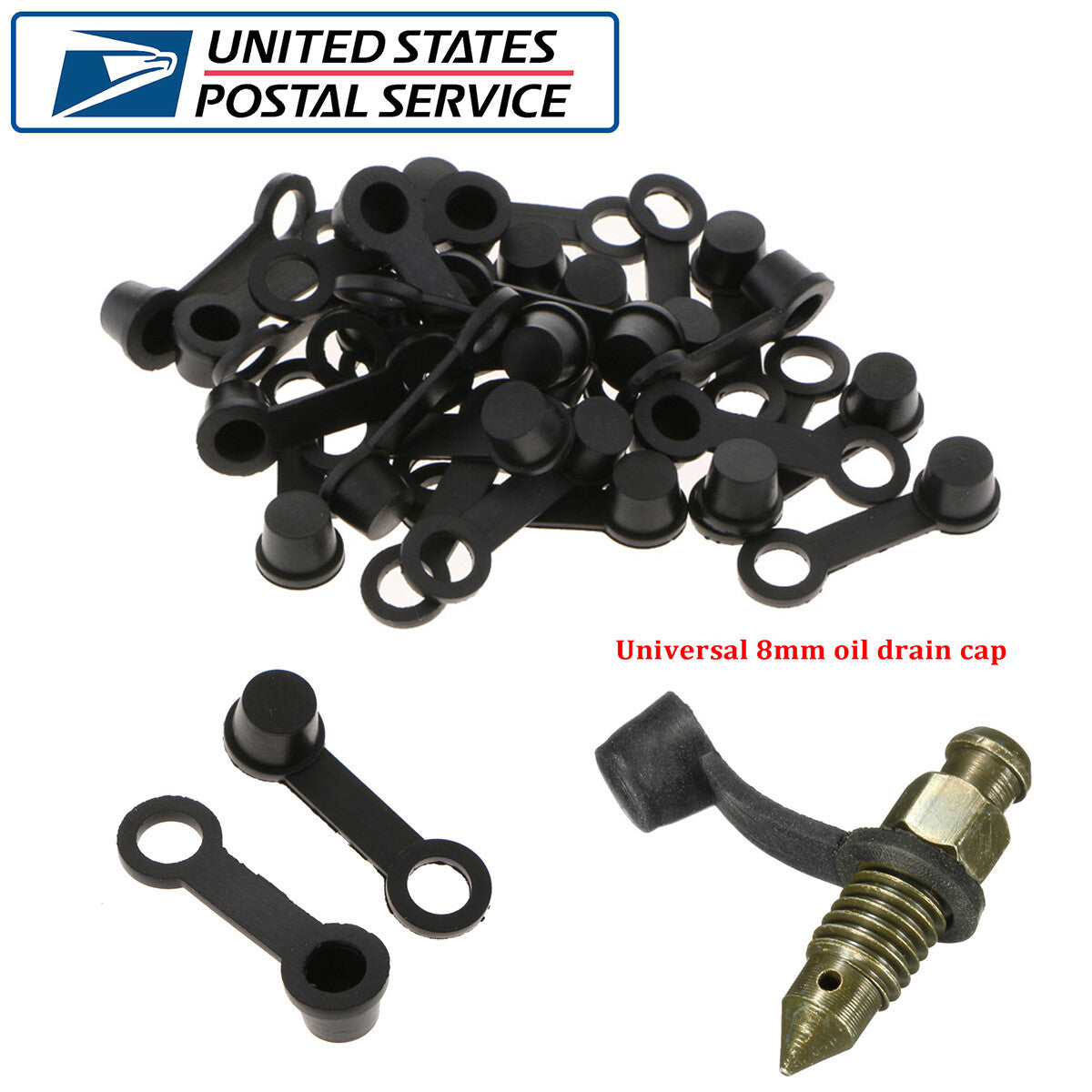 50 Pack Brake Bleeder Screw Caps Grease Oil Drain Pump Rubber Dust Cover 8mm Q