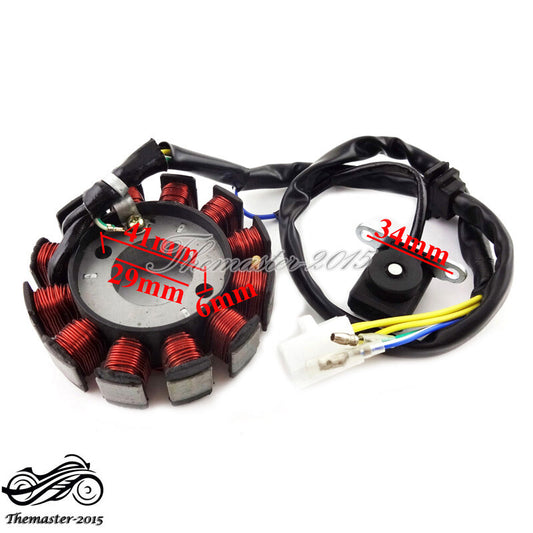 Magneto Ignition Stator Coil 12 Poles For GY6 125cc 150cc Moped Scooter ATV Quad Q