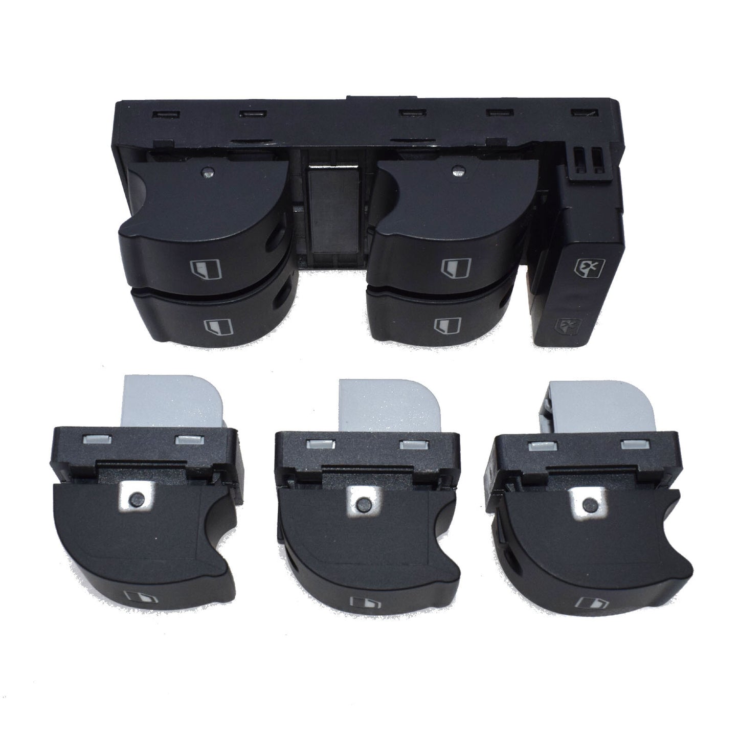 4-piece set of window switch buttons for Audi A4, B6, B7, RS4 Exeo Master passenger power supply. n