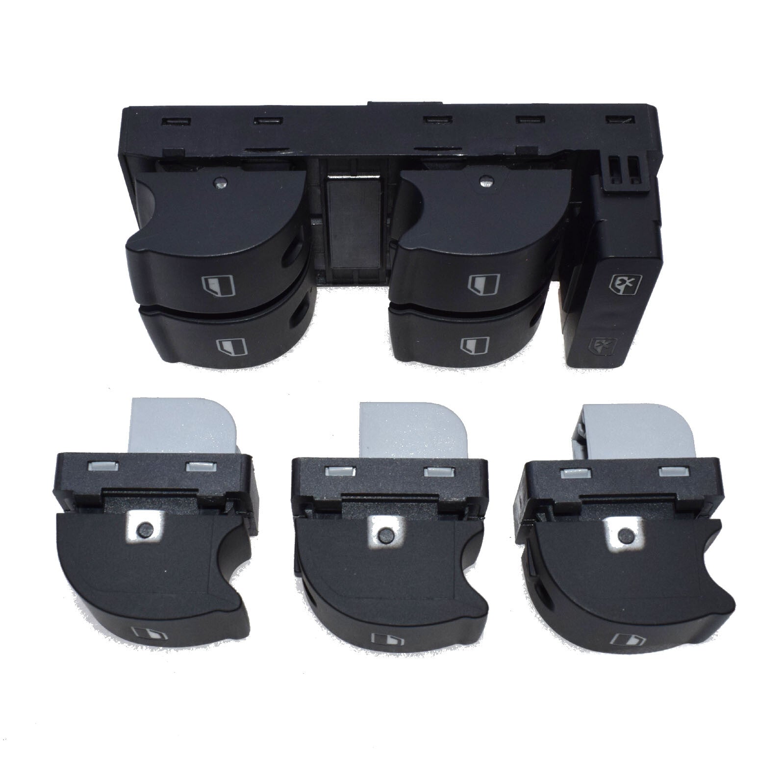 4-piece set of window switch buttons for Audi A4, B6, B7, RS4 Exeo Master passenger power supply. n