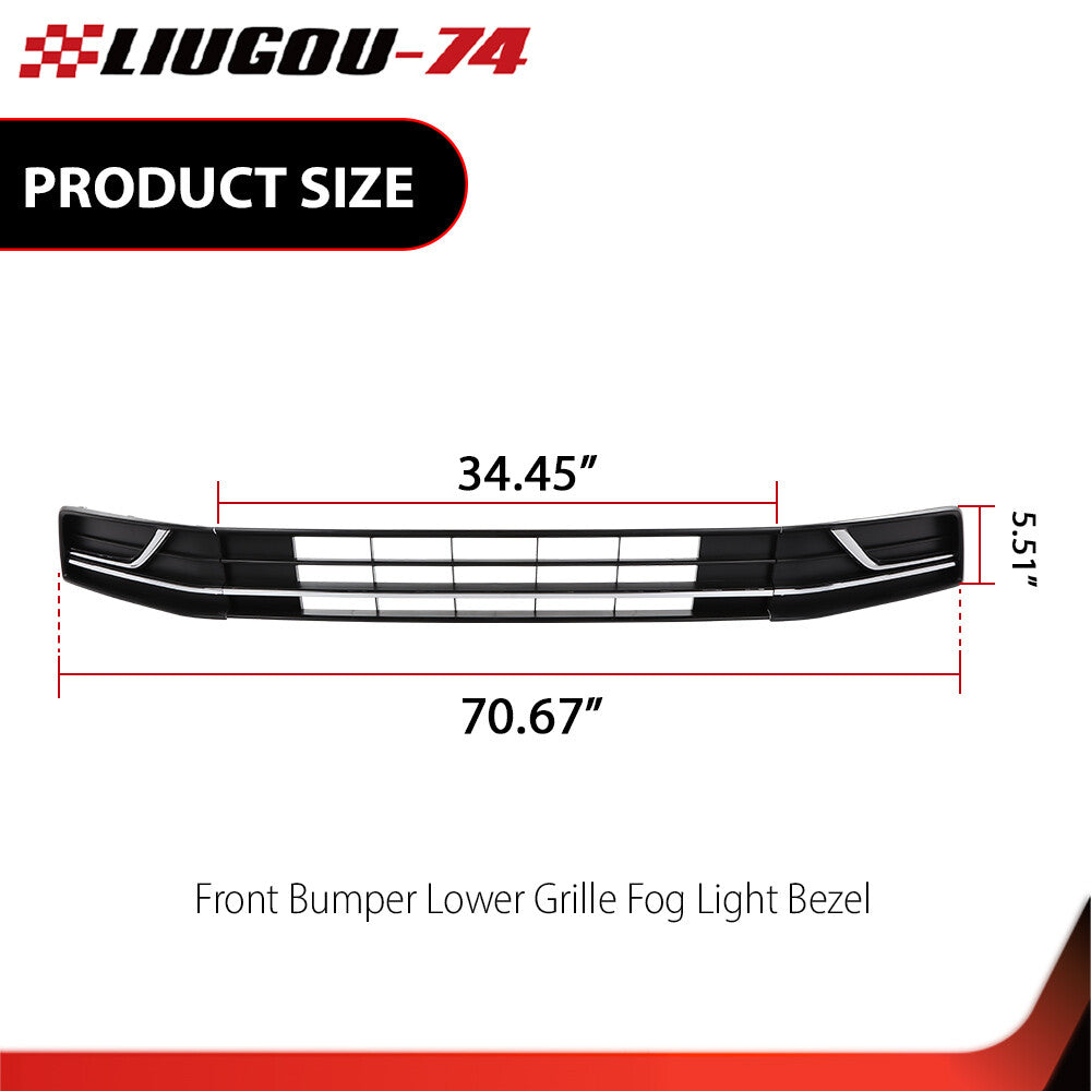 3 Pack Front Bumper Lower Grille Fog Light Bezel Fits for Vw for Passat 2016-2019- v