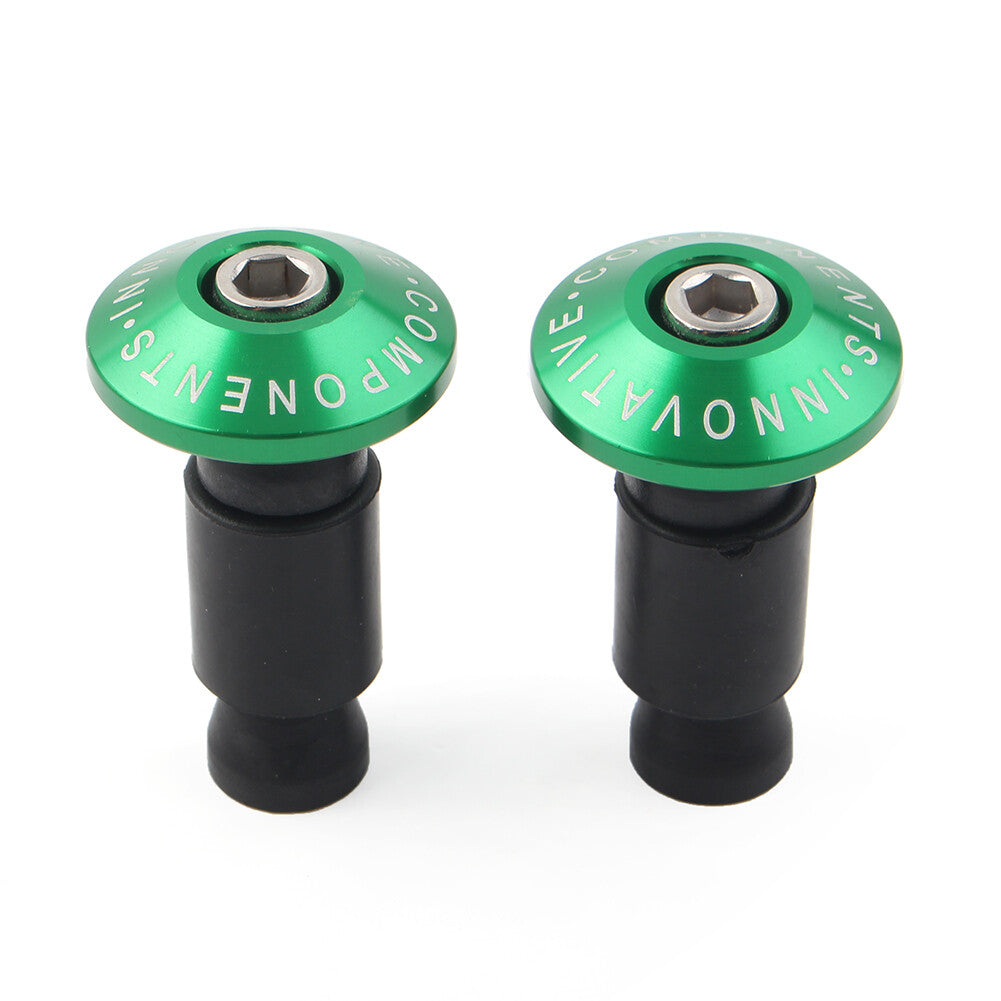 7/8'' Motorcycle Bike Handlebar Grips CNC Handle Bar End Cap Plugs Slider Green Q