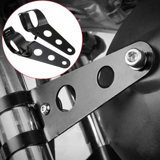 9.592x Motorcycle Headlight Fork Mount Bracket For Cafe Racer Rack 28-42mm