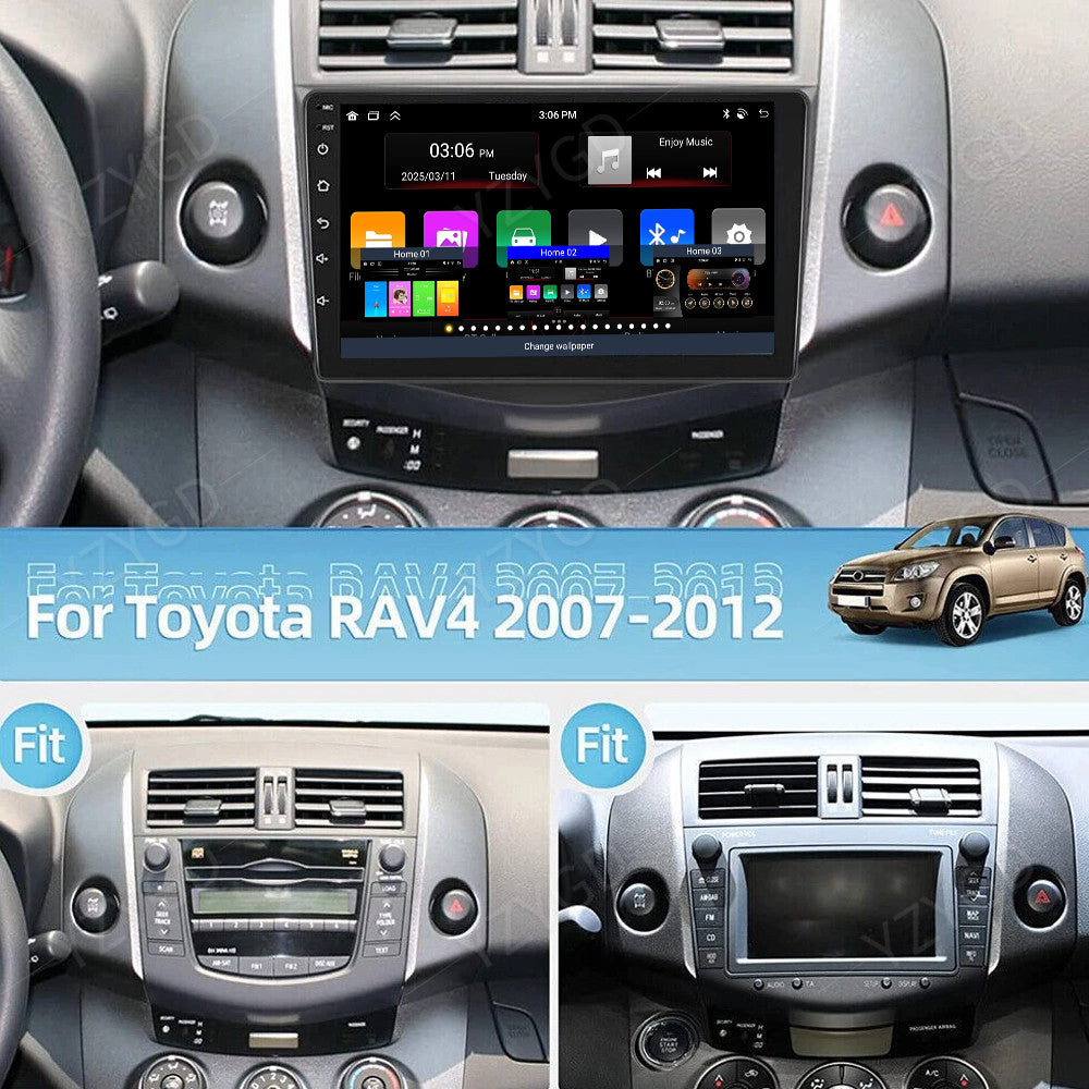 for Toyota RAV4 2007-2012 9inch Android Auto Carplay Car Stereo Radio Screen GPS