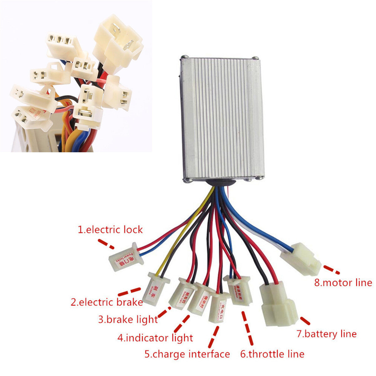 36V/800W Electric Bicycle Brush Motor Speed Controller Box For ATV Go Kart Quad Q