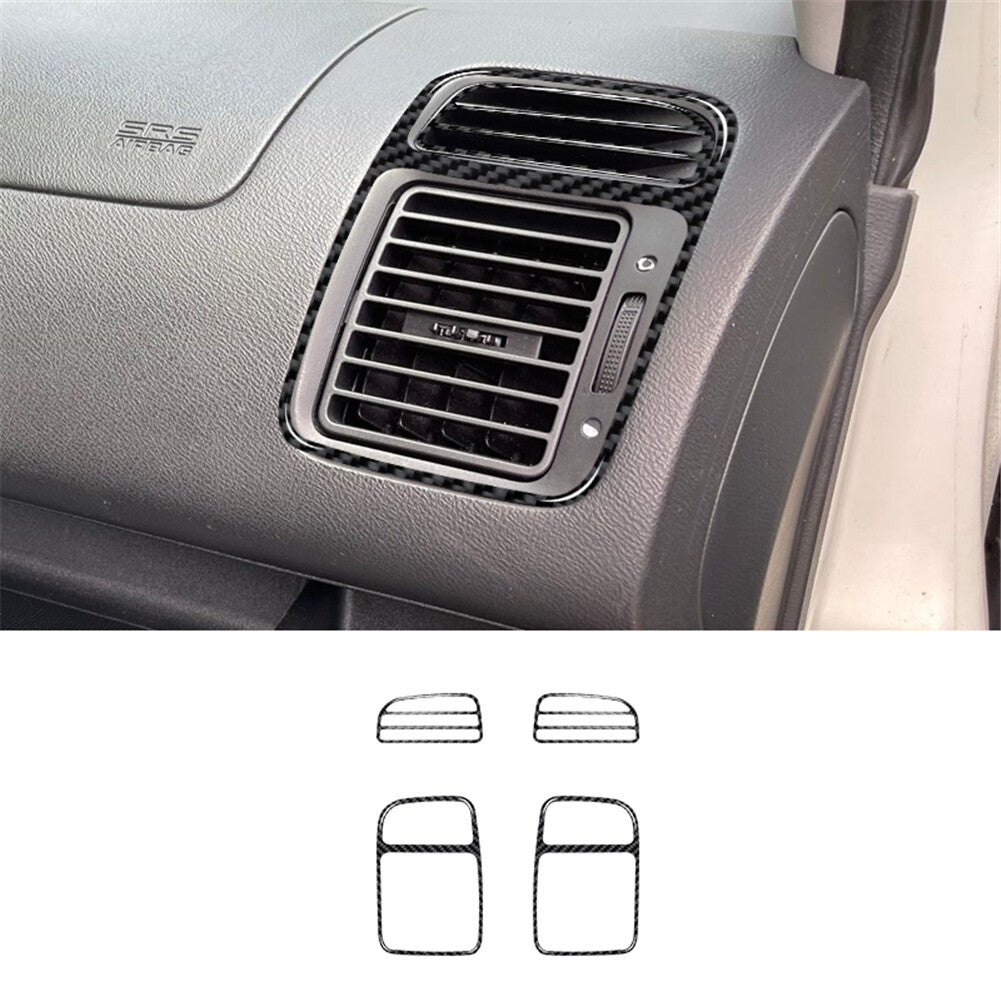 2X Carbon Fiber A-Pillar Speaker Frame Cover Trim for RAM Promaster 2014-2021 v