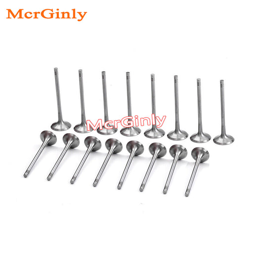 16-piece set of engine intake and exhaust valves suitable for Audi , , for Jetta 1.8T and 2.0T 06D109601M 6mm - n