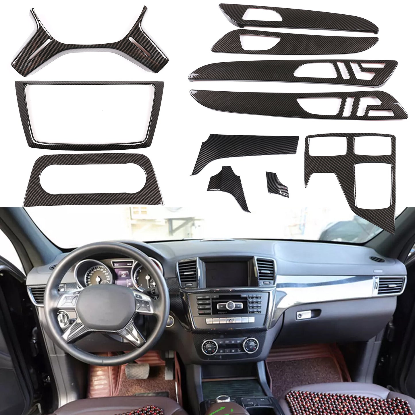 Carbon fiber exterior and interior trim available for ML W166 GL X166 (2013-2019). n