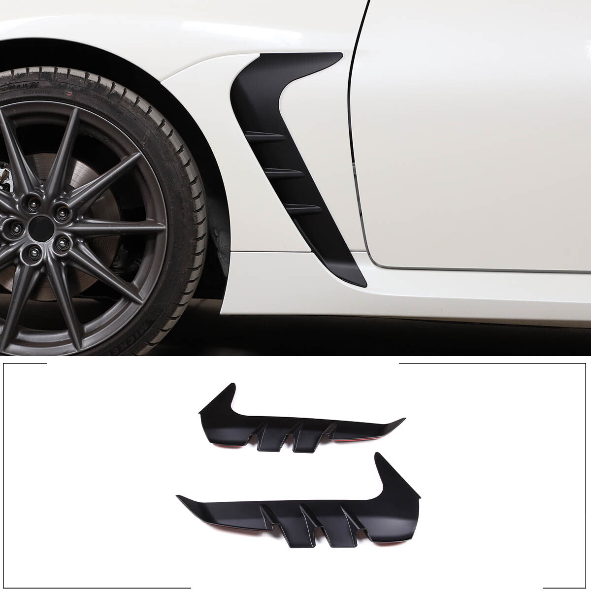 Red Interior Dashboard Molding Strip Cover Trim 3 for Tundra 2014-21 - v