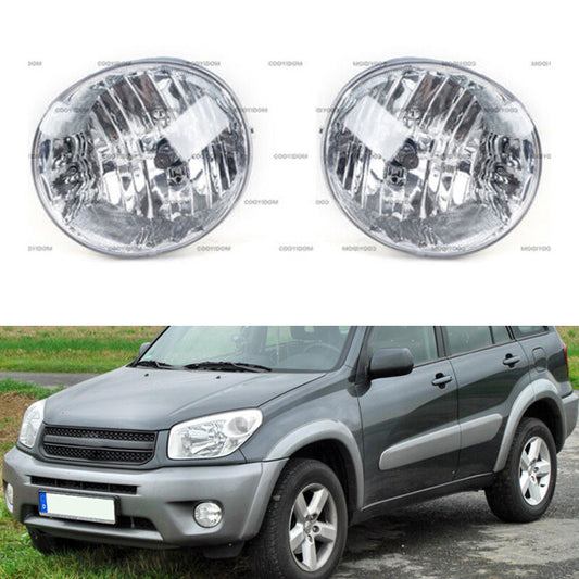 1 Pair for Toyota RAV4 2004-2005 Front Bumper Fog Light Lamp Clear Lens