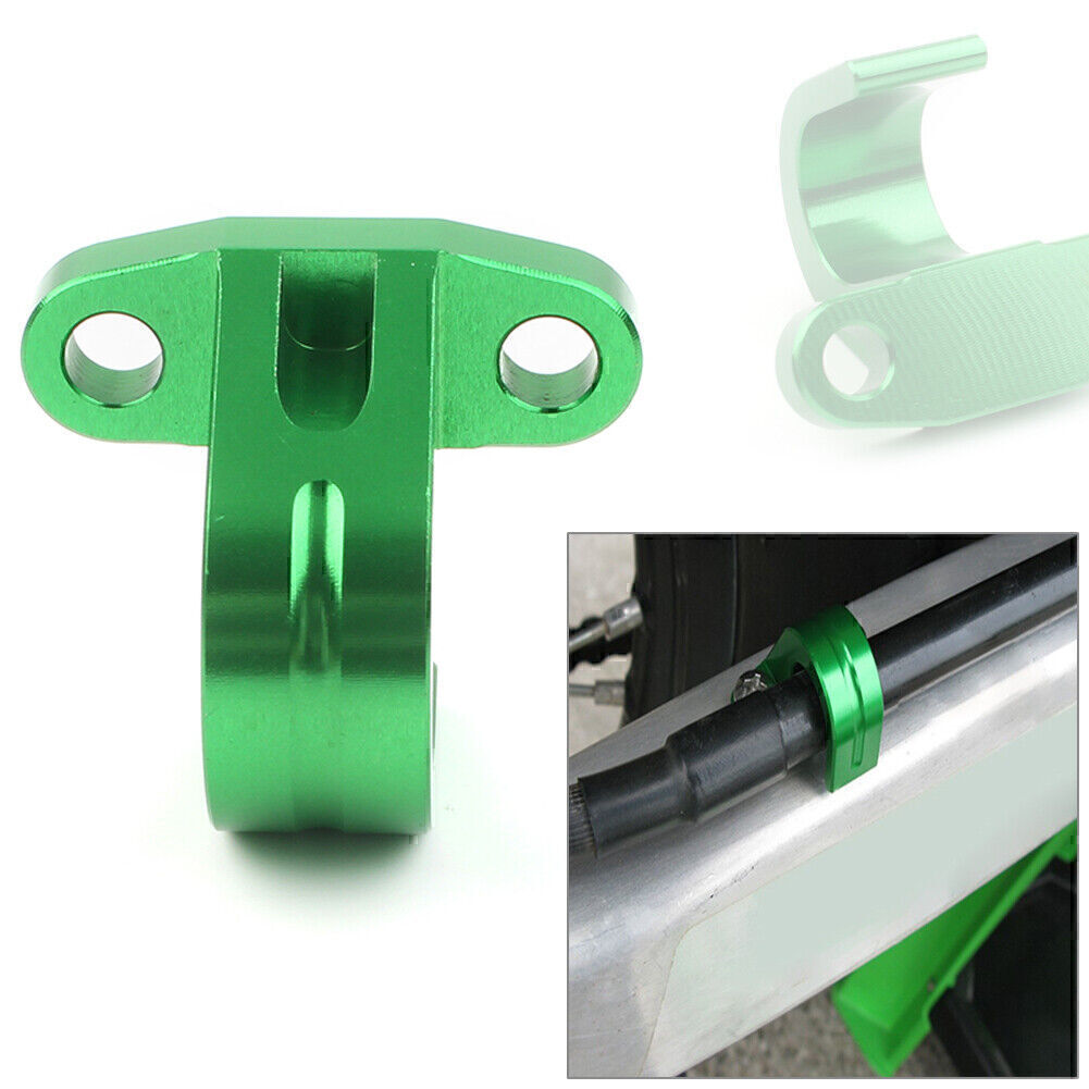 US STOCK Rear Brake Line Hose Snap Clamp for Kawasaki KX250F KX450F Green Q