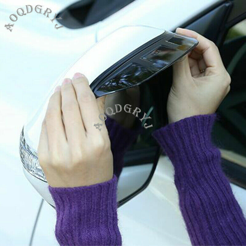 Car Black Rearview Mirror Rain Board Cover Side Shield for Toyota Prado 2010-20