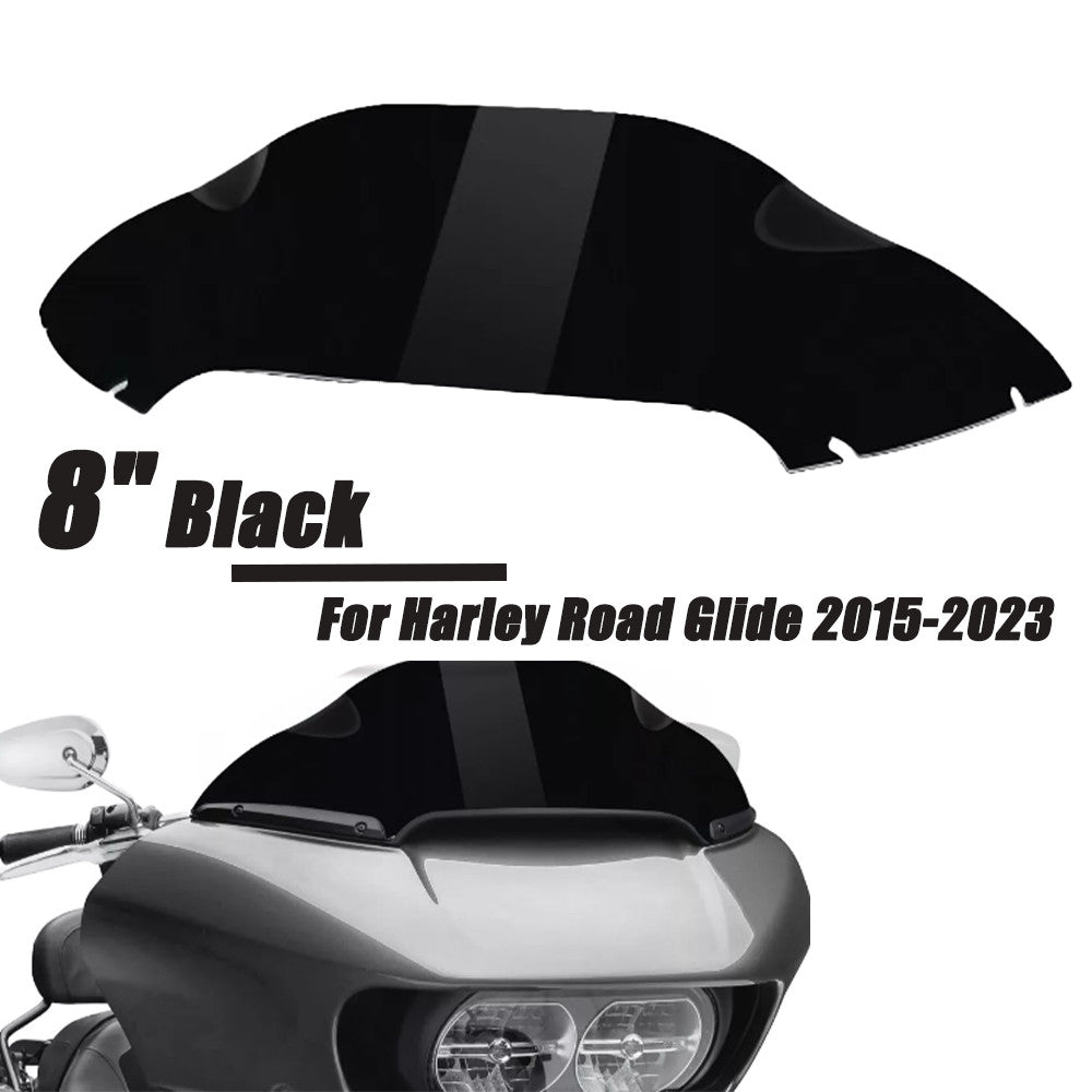 Black 8-inch windshield suitable for Harley Road Glide Special FLTRXS 2015-up- n