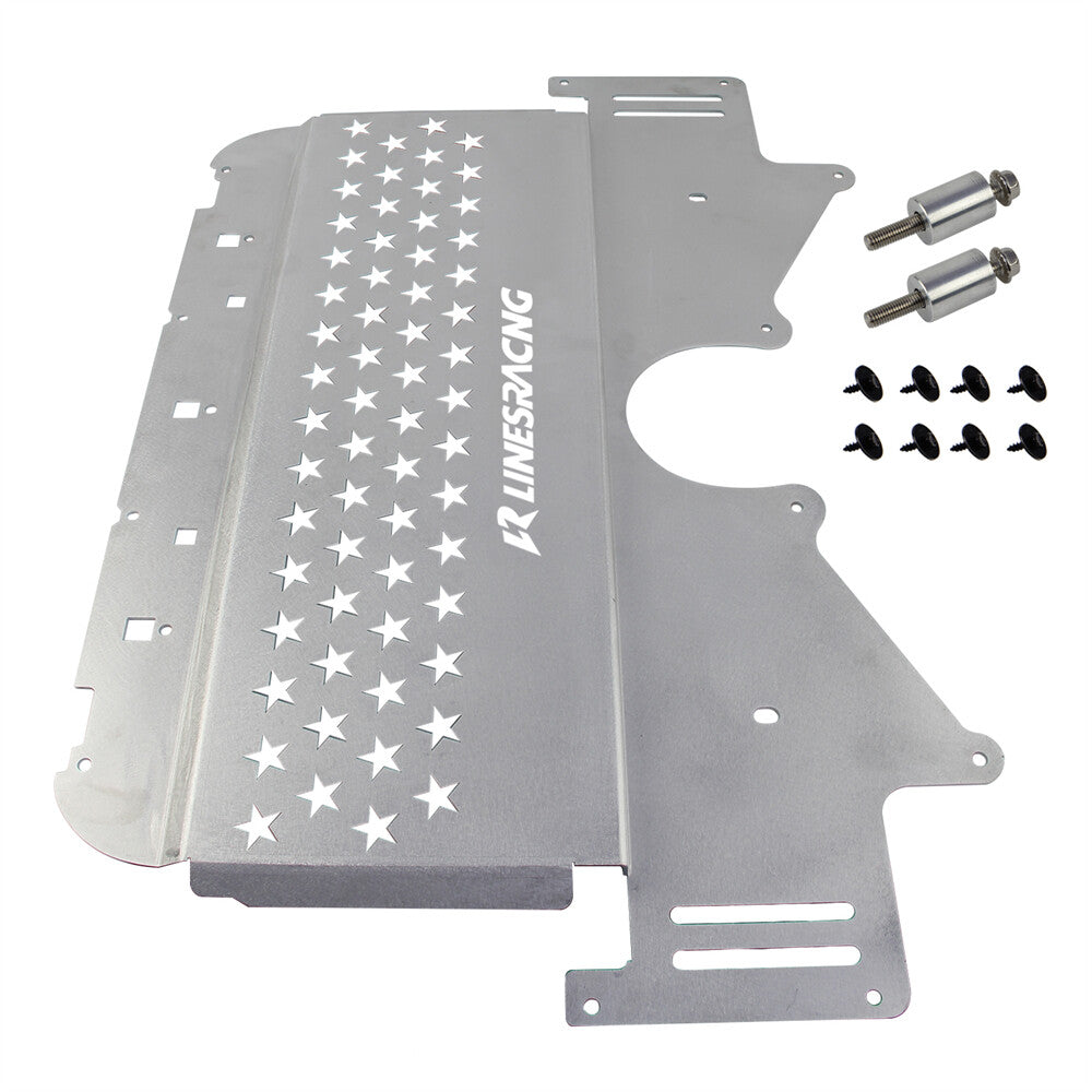 Oil Cooler Skid Plate for BMW G80 G82 M3 M4 G87 M2 2021-2024 Aluminum Silver