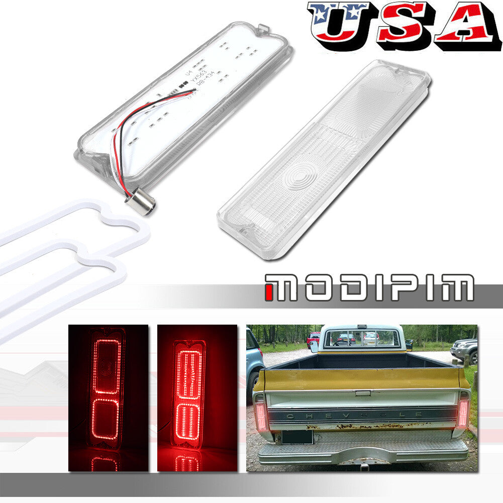 Clear Lens LED Brake Tail Light Tail Light Kit for 1967 - 72 for Pickup Trucks - v