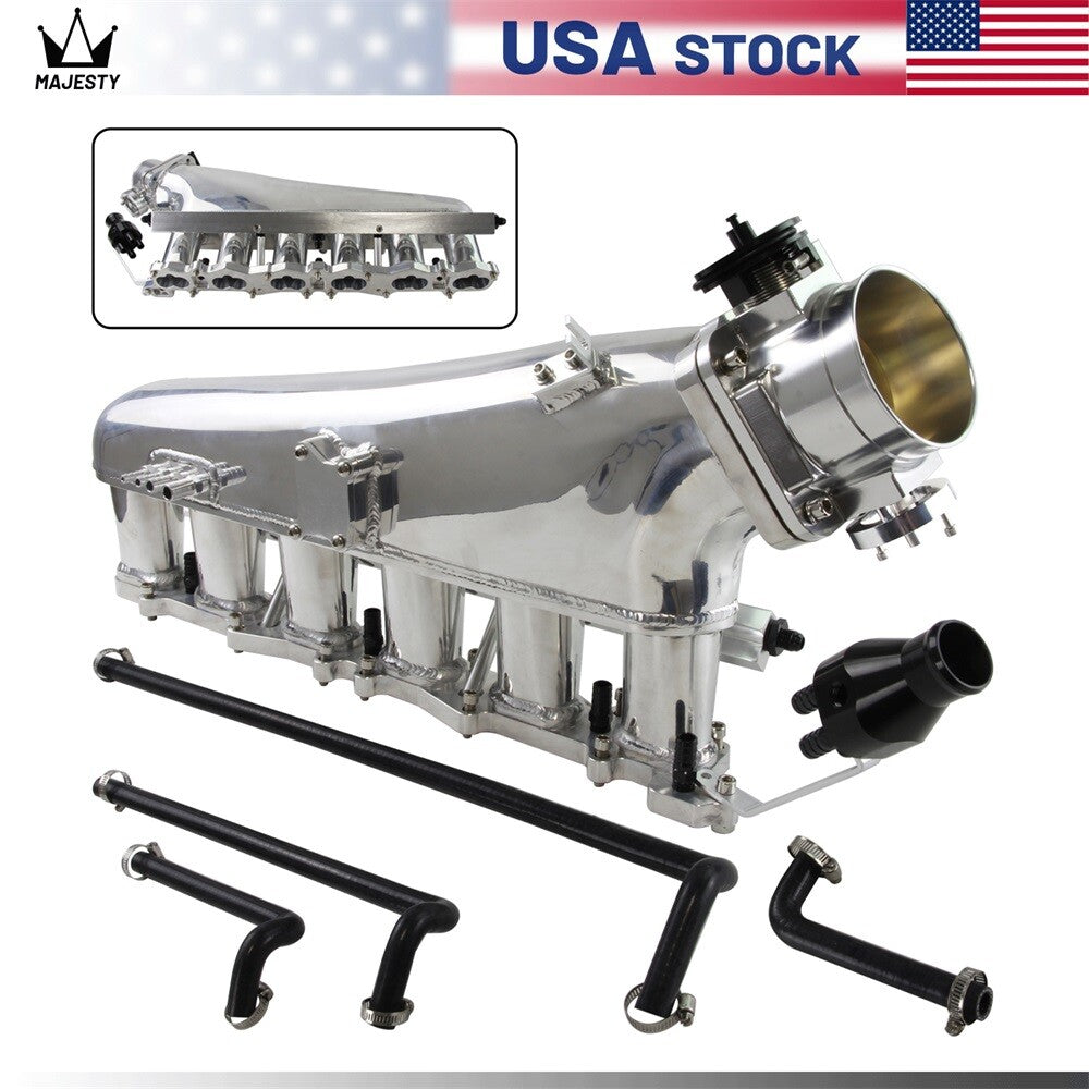 Intake Manifold Fuel Rail Throttle Body 90mm For Skyline GTR 2.6 RB26DET R32 R33