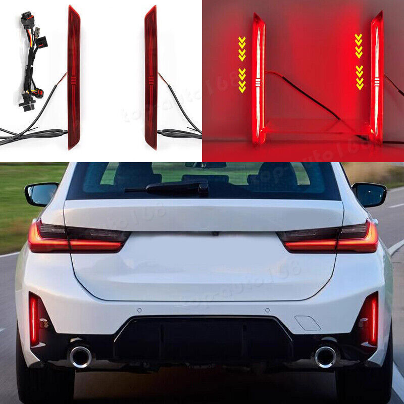 LED Rear Bumper Fog Lights Turn Signal Lights For 3 Sedan 2023-2024 n