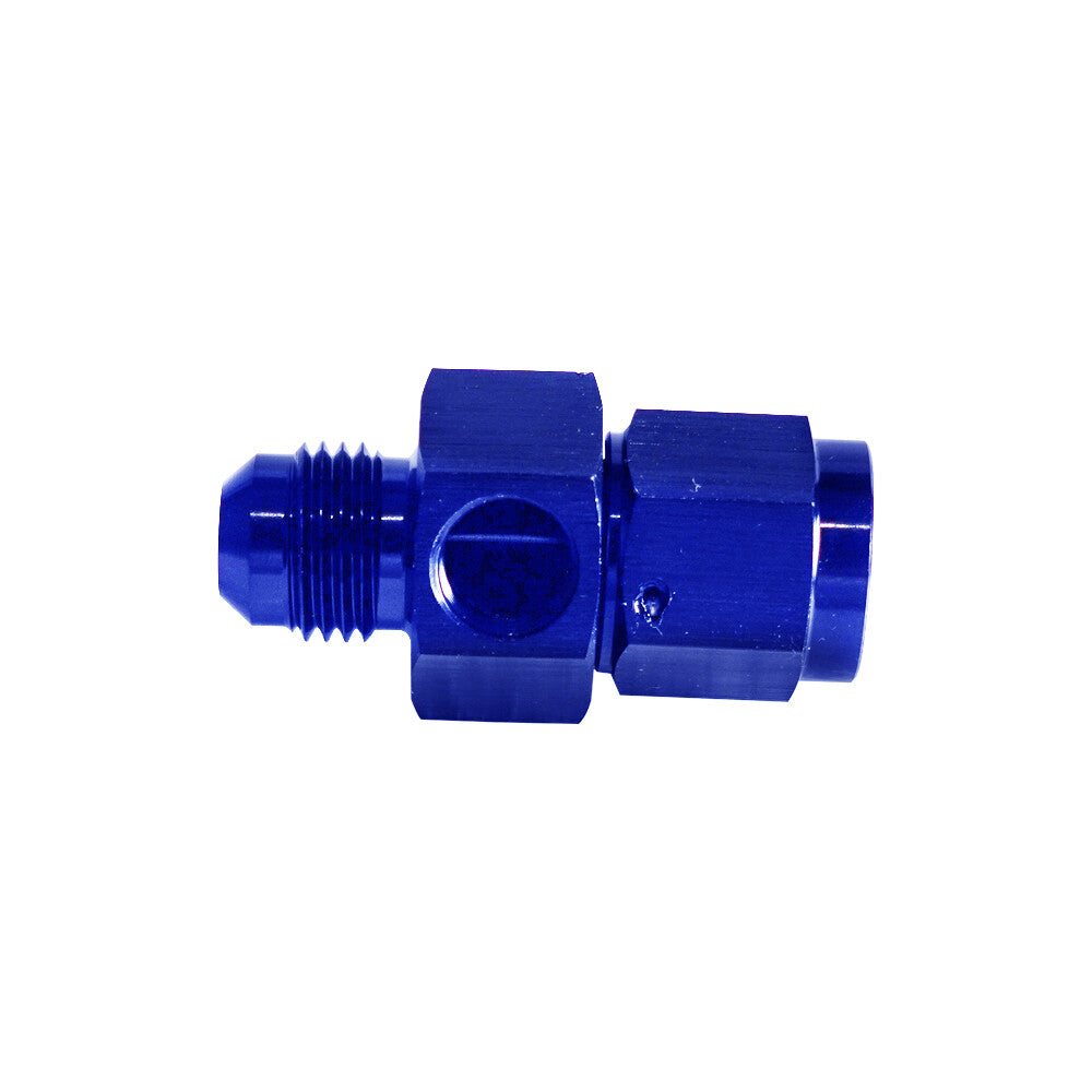 6AN Straight Fitting Adapter AN6Male to Female 1/8NPT Gauge Port Fuel Hose Blue