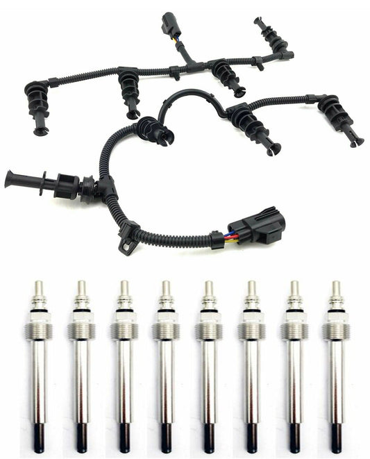 08-10 6.4L Diesel Glow Plug Set 8  Harness F250 F350