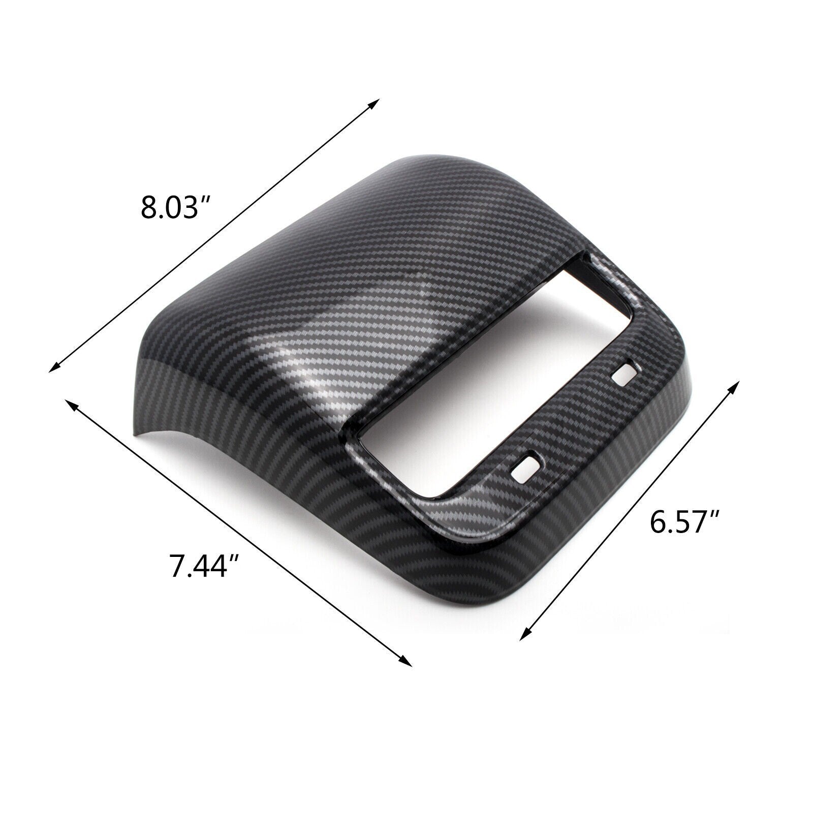 Smooth carbon fiber rear vent socket cover trim for Model 3/Y 2017-23 n