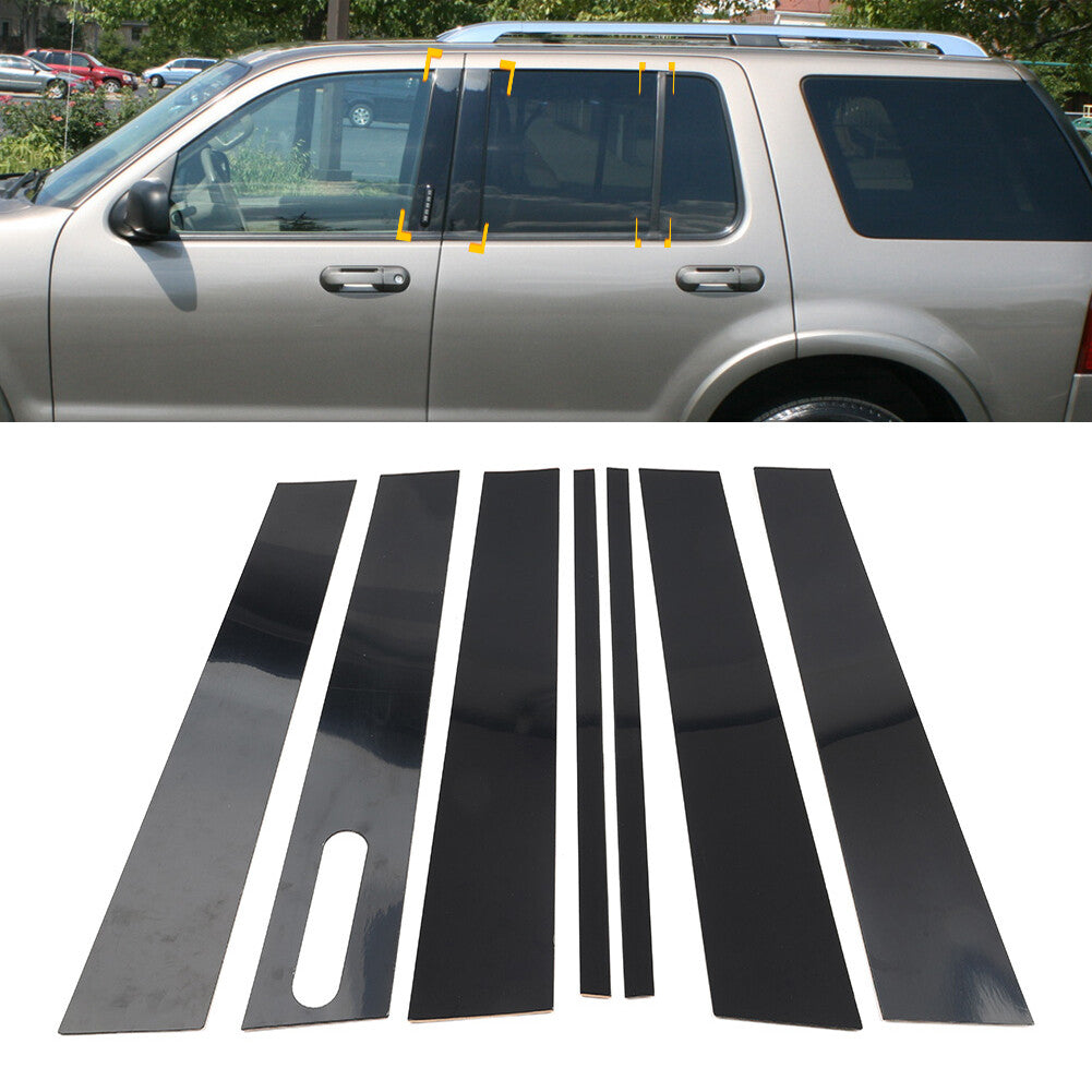 Pillar Posts Set Door Window Cover Trim Kit for Ford Explorer Sport Trac