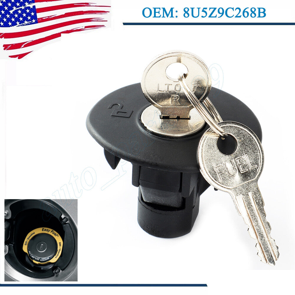 Locking gas tank cap plug cover with 2 keys for Expedition 8U5Z9C268B- n