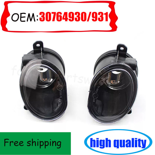 1 pair of front left + right fog lights and driving lights 30764930 applicable to for Volvo S40 V50 C30 C70- n