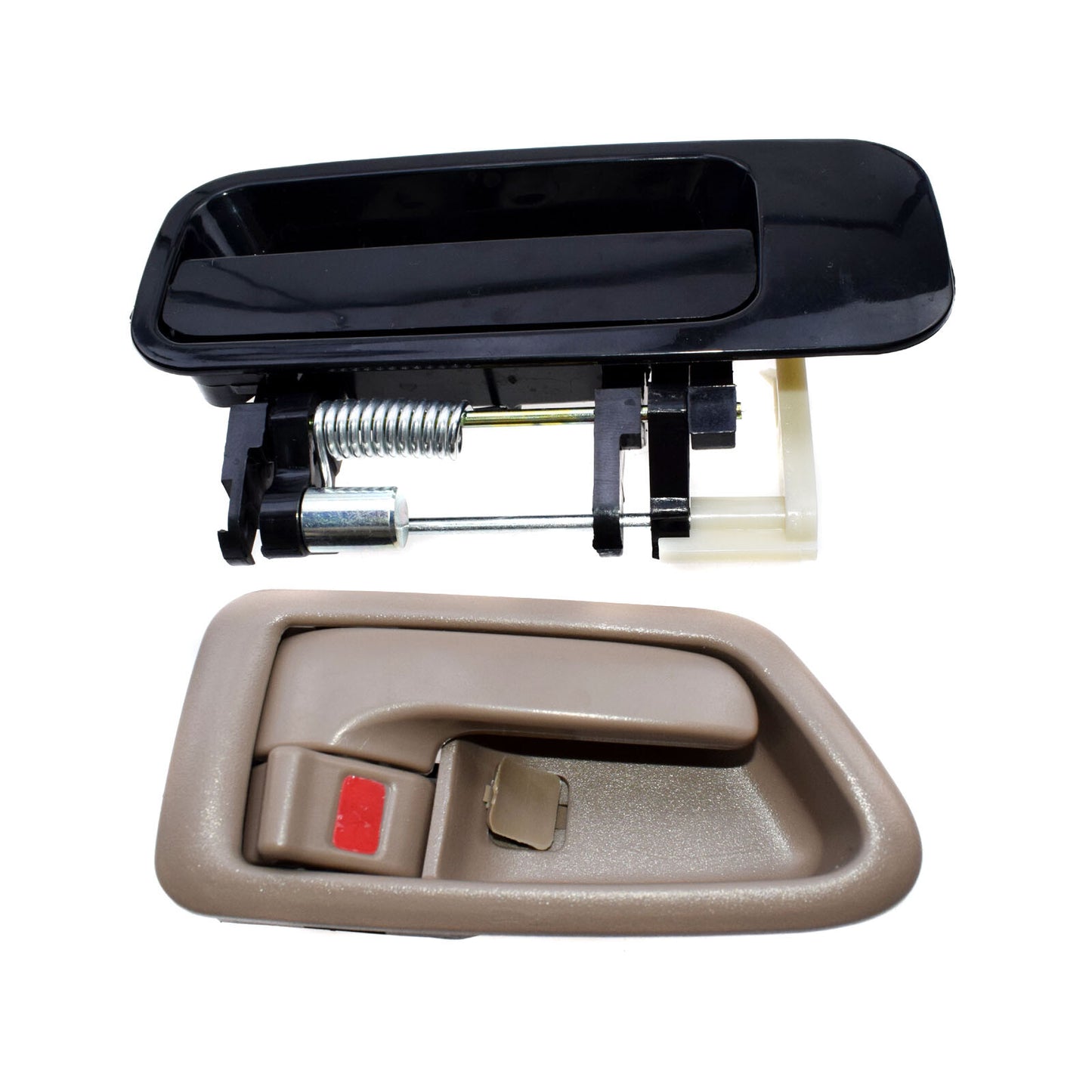 2-Piece Right Rear RR Black Exterior and Tan Interior Door Handles for Camry 97-01- n