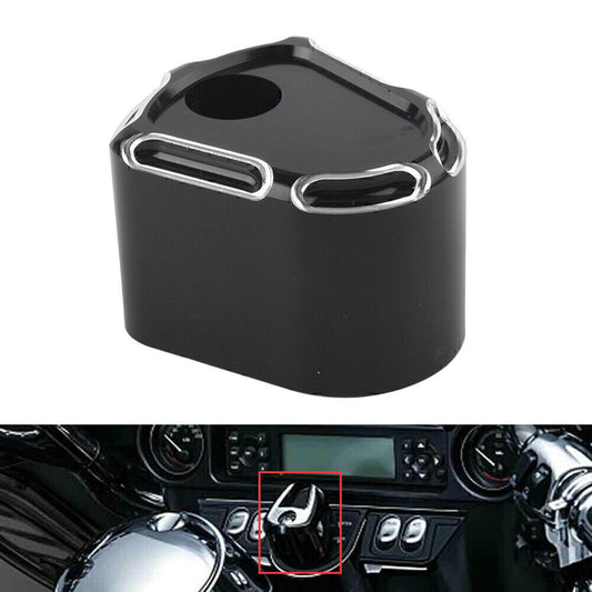 Ignition Switch Cover Fit for Harley Touring Street Road Glide 07-2013 Black Q